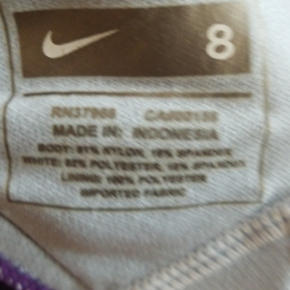 Nike Purple Black and White Tankini Size 8 (M) - Picture 4 of 4